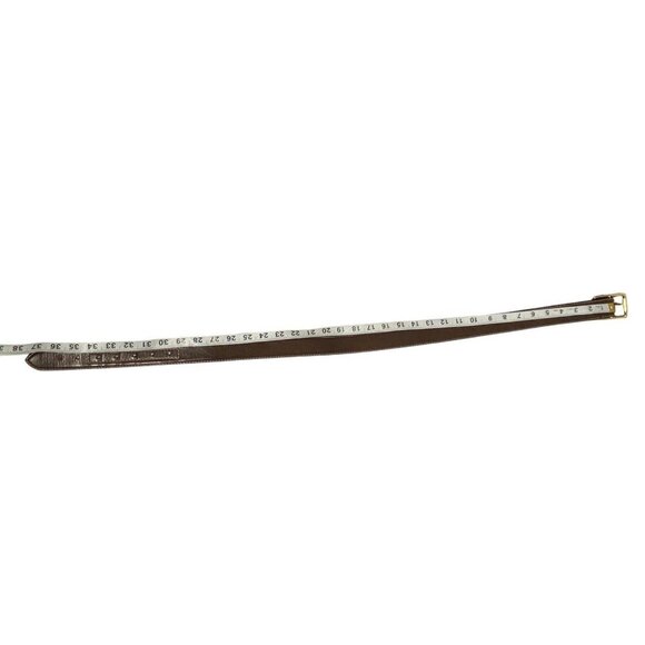 Cole Haan Mens Leather Belt Solid Brass Buckle Made In USA Brown Tan Size 32 - Picture 10 of 11